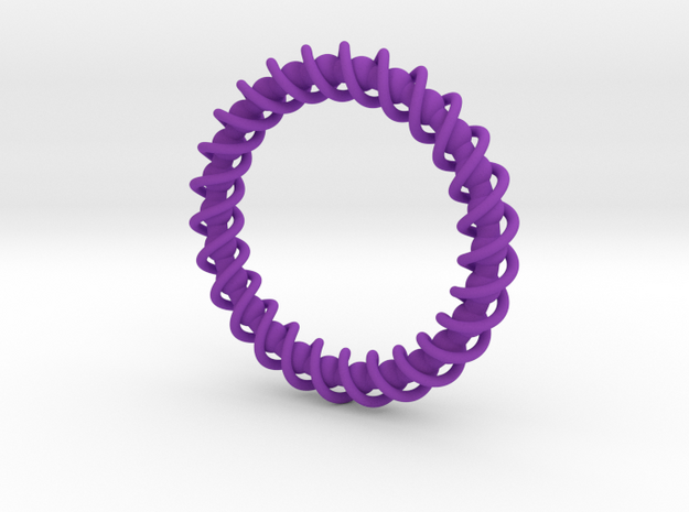 Spinning Bracelet in Purple Processed Versatile Plastic
