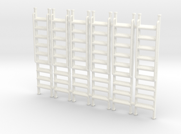 Ladder 01. O Scale (1:43) in White Processed Versatile Plastic