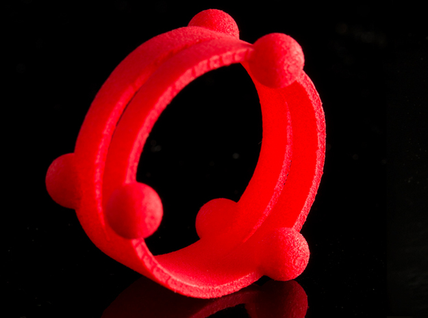 Floating ring - Split version in Pink Processed Versatile Plastic