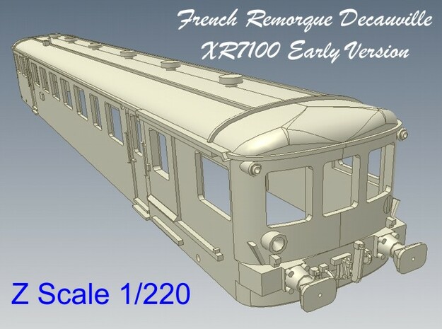 1-220 Remorque XR7100 Decauville  in Tan Fine Detail Plastic