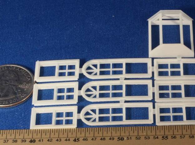 HO Scale Replacement Windows for DPM Pam's Pets in Tan Fine Detail Plastic