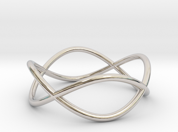 Size 6 Infinity Ring in Rhodium Plated Brass