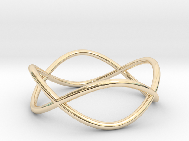 Size 9 Infinity Ring in 14k Gold Plated Brass