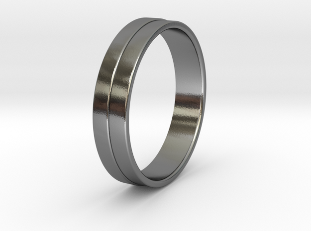 Ø0.674 inch/Ø17.13 mm Ring in Polished Silver
