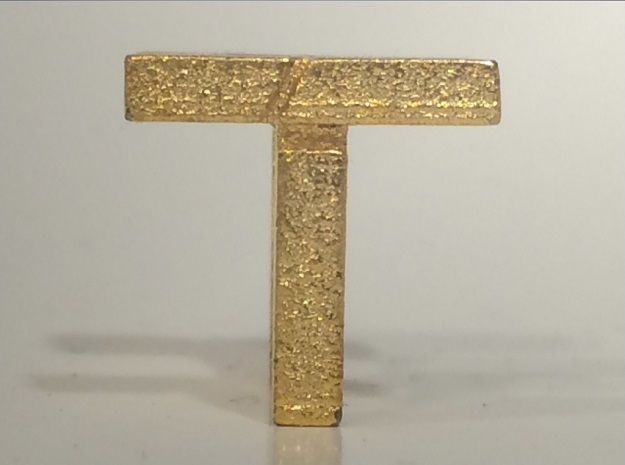 Cufflink in Polished Gold Steel
