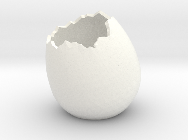 EggShell2 in White Processed Versatile Plastic
