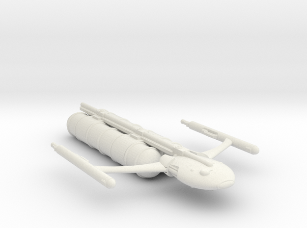 Civilian Modular Freighter with Tanker Pods in White Natural Versatile Plastic