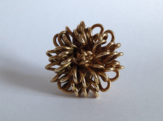 Ring 'Wiener Blume', Size 3.5 (Ø 14.4 mm) in Fine Detail Polished Silver