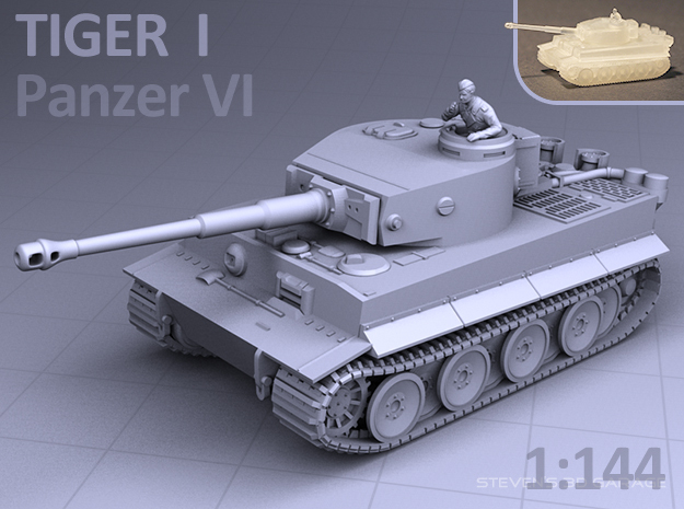 1/144 - TIGER I TANK in Smooth Fine Detail Plastic