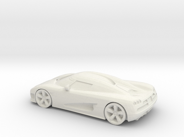 1/87 Koenigsegg in White Natural Versatile Plastic