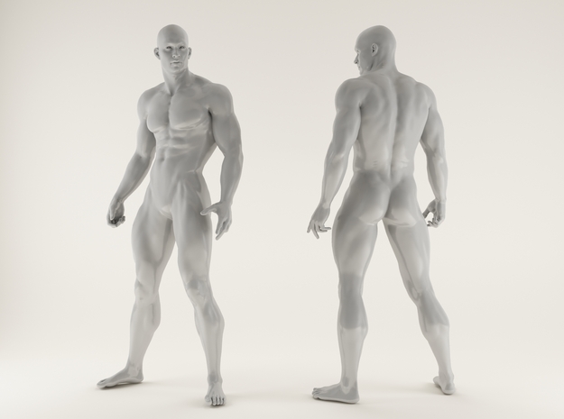 2016018-Strong man scale 1/10 in White Processed Versatile Plastic