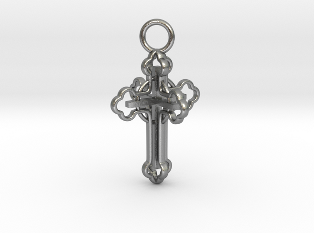 The 3d Cross in Natural Silver