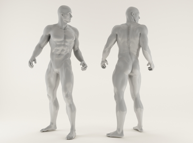 2016027-Strong man scale 1/10 in White Processed Versatile Plastic
