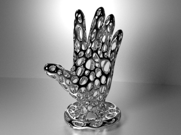 Voronoi Jewelry Hand in White Processed Versatile Plastic