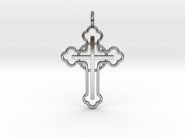 The Ringed Cross in Polished Silver