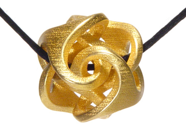 Ora Pendant (smaller) in Polished Gold Steel
