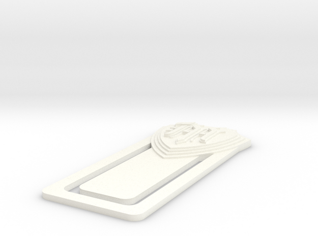 MGHS 3D Bookmark in White Processed Versatile Plastic