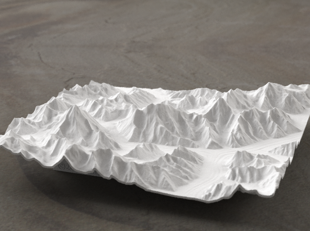 6''/15cm Baltoro Glacier and K2, WSF in White Natural Versatile Plastic