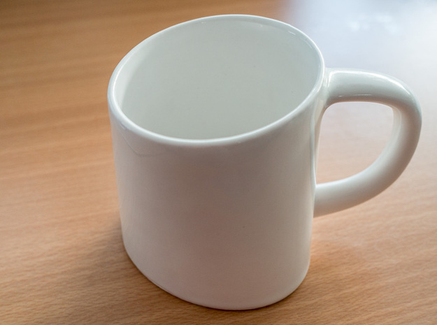 Ellipsoid Mug in White Natural Versatile Plastic