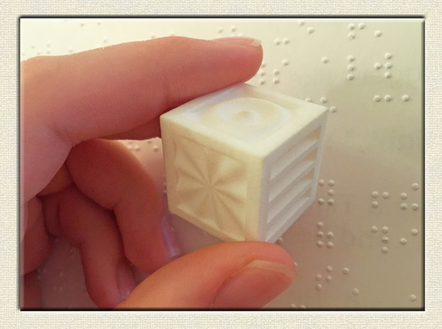 Quadruplets! Tactile Texture Dice, hollow in White Processed Versatile Plastic