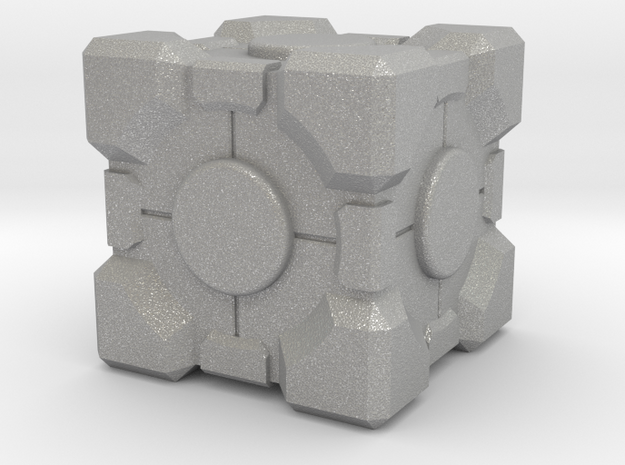 Weighted Portal Cube - Flat - 1" (100% Accurate) in Aluminum