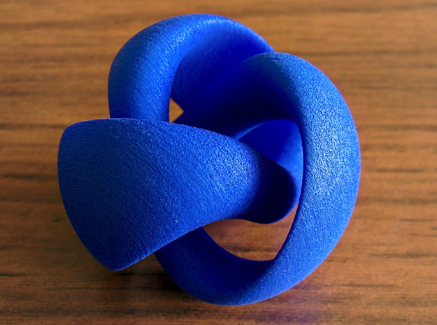 Equivoluminous Trefoil in Blue Processed Versatile Plastic