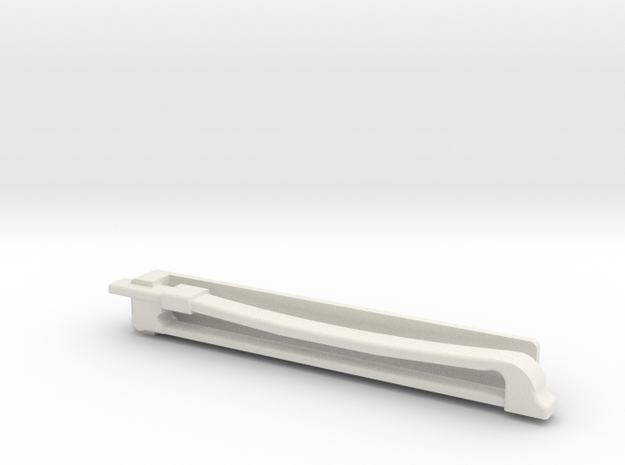 Violin Bow Tiepin in White Natural Versatile Plastic