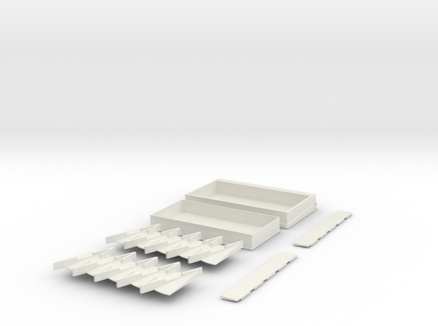 TiltShip2 Fixed  120 cone box parts in White Natural Versatile Plastic