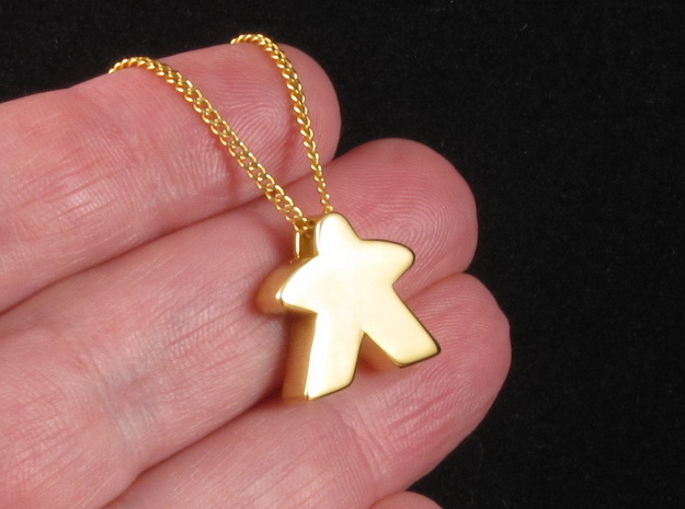 Meeple Pendant in 18k Gold Plated Brass