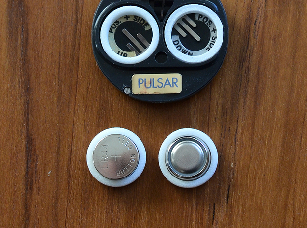 Pulsar Omega Battery spacers in White Natural Versatile Plastic