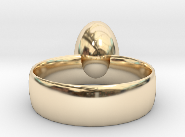 Egg ring! size 8 in 14k Gold Plated Brass