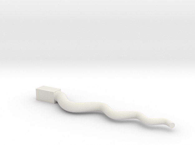 Sinusoidal-stake-3mm in White Natural Versatile Plastic