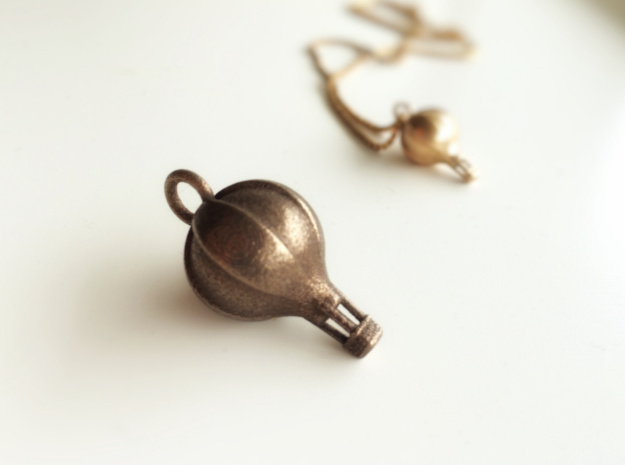 Air Balloon Pendant – Large in Polished Bronze Steel