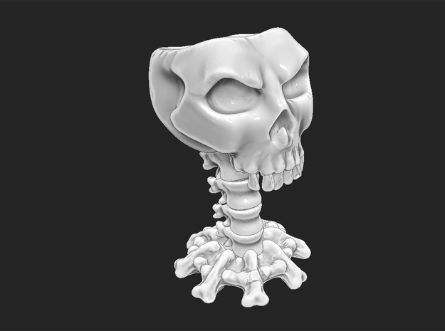Decorative skull for holding items in White Natural Versatile Plastic
