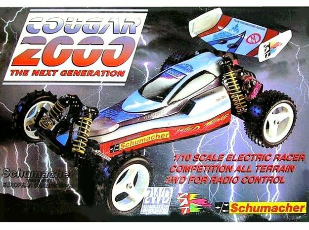 Schumacher Cougar 2000 X Brace in White Natural Versatile Plastic