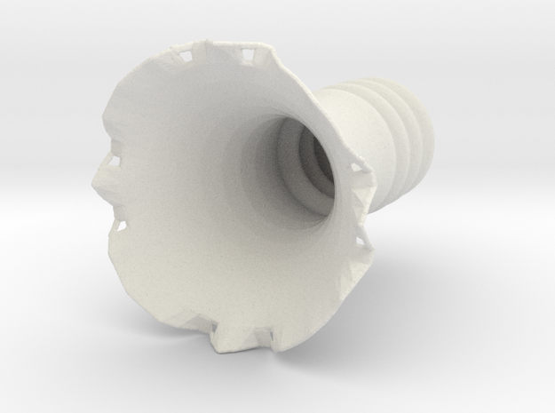 Vase-3W in White Natural Versatile Plastic