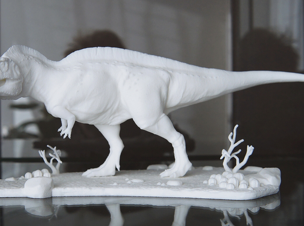 Acrocanthosaurus Dinosaur in White Natural Versatile Plastic