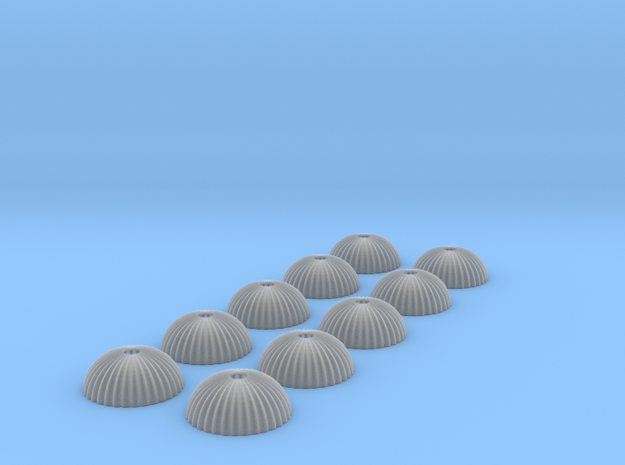  1/500 scale army parachute para Fallschirm 10 of in Tan Fine Detail Plastic
