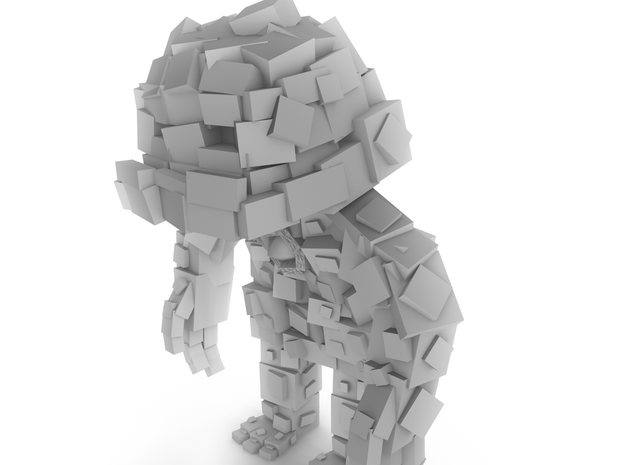Minecraft Rock Monster in White Natural Versatile Plastic
