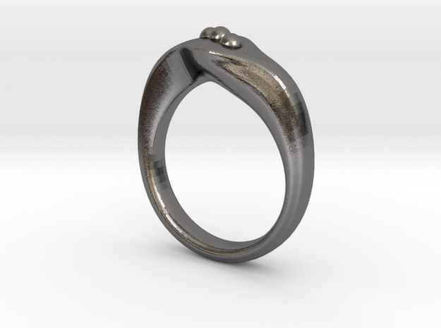Modern style ring Size 10 in Polished Nickel Steel