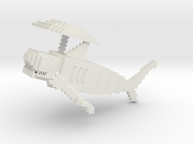 Minecraft Shark in White Natural Versatile Plastic