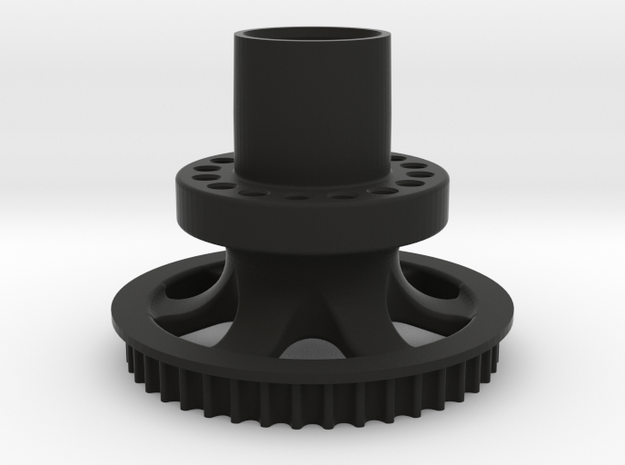 Rear Hub - One Piece For KP Spokes in Black Natural Versatile Plastic