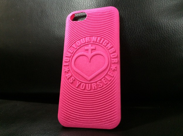 PS.23 Case - Original - LOVE YOUR NEIGHBOR AS ... in Pink Processed Versatile Plastic