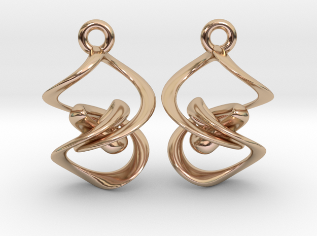 Vortex Flame Earring Set in 14k Rose Gold Plated Brass