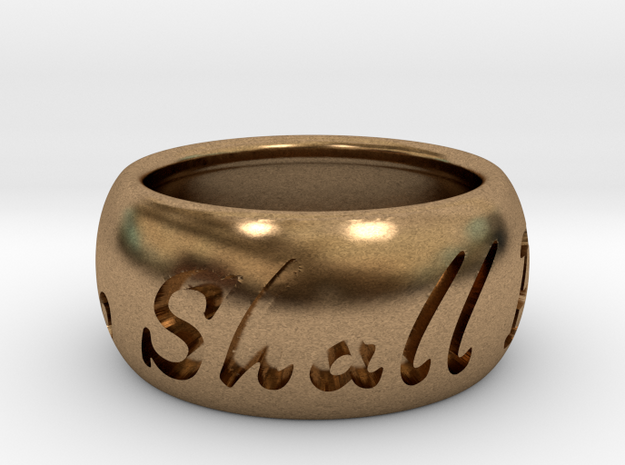 This Too Shall Pass Size 5.75 in Natural Brass