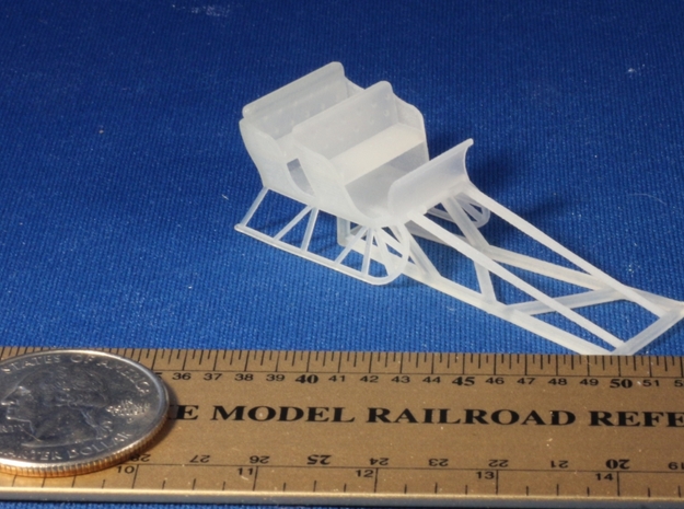 HO Scale Sleigh in Gray Fine Detail Plastic
