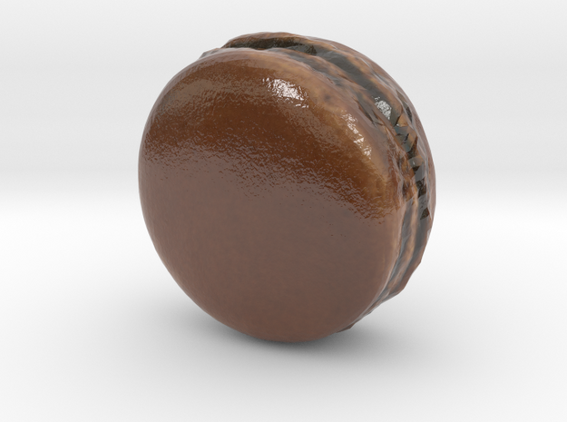 The Chocolate Macaron-mini in Glossy Full Color Sandstone
