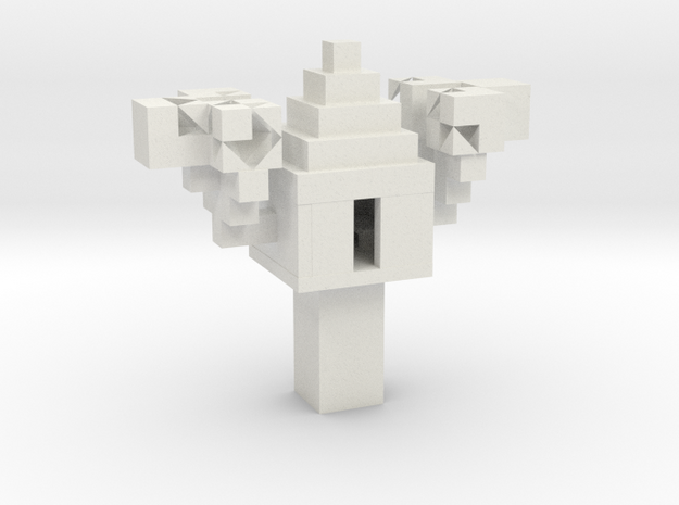 Minecraft 3D Model Treehouse in White Natural Versatile Plastic