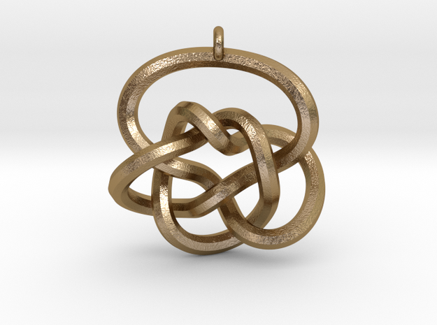 Knot Pendant (Earrings) in Polished Gold Steel