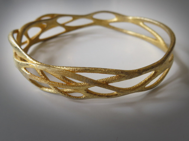 Incredible Minimalist Bracelet #coolest (S or M/L) in Polished Gold Steel: Large